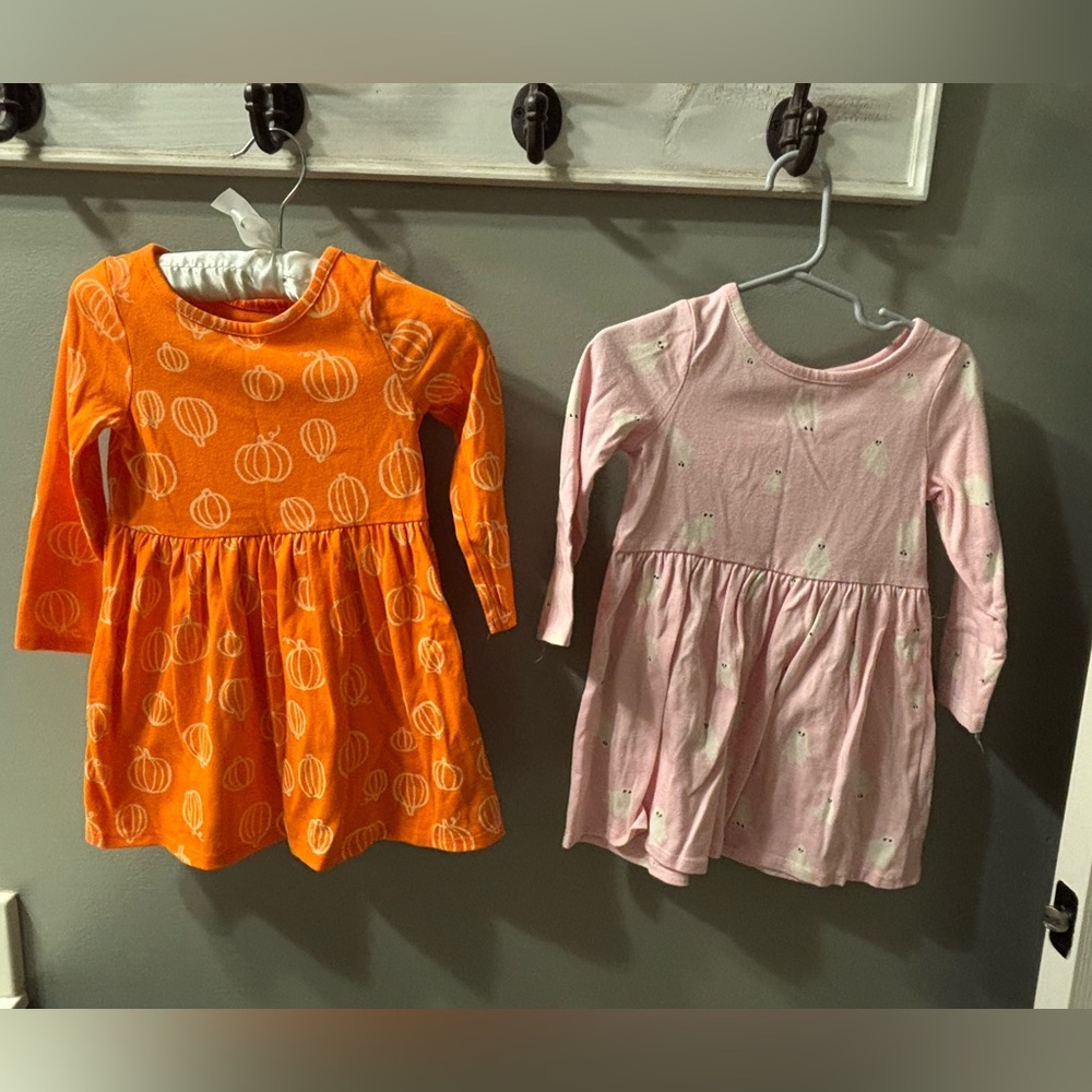 Cat & Jack Orange and Pink Kids Dresses 2 pack